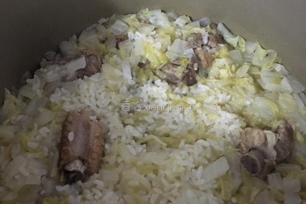 白菜排骨饭的做法图解4