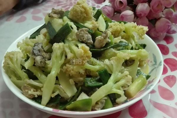 蒜苗炒菜花的做法图解7