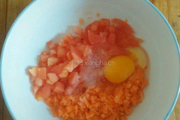 胡萝卜鸡蛋饼的做法图解1