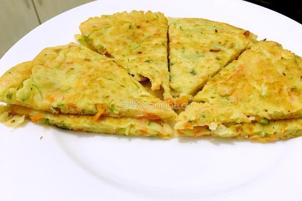 西葫芦胡萝卜蛋饼的做法图解8