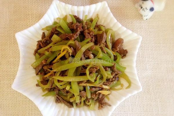 莴笋炒牛肉丝的做法图解8