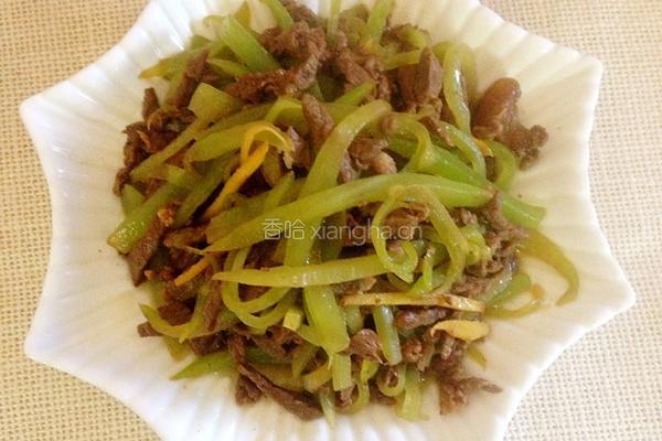 莴笋炒牛肉丝的做法图解7