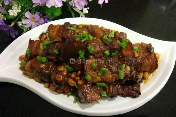 黄豆烧五花肉的做法图解12