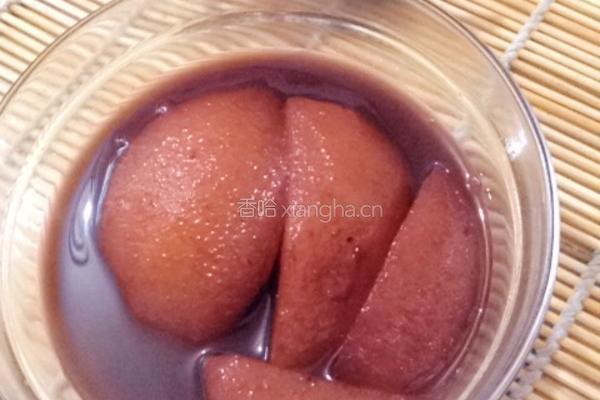 红酒炖雪梨的做法图解4