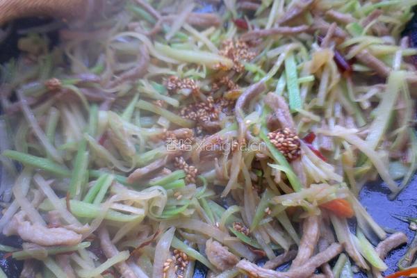 肉炒萝卜丝的做法图解5