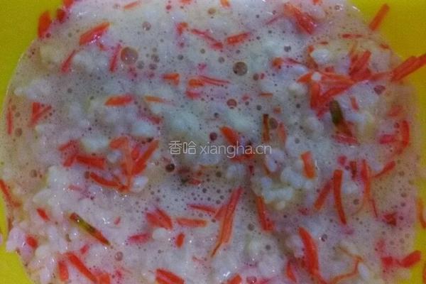 鸡蛋米饭饼的做法图解2