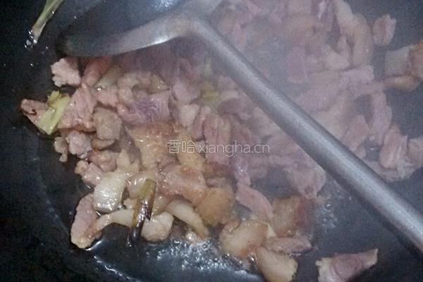 蒜叶炒肉的做法图解5