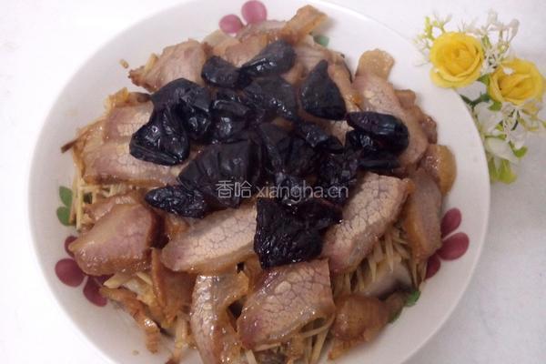 榄角蒸腊肉鱼干