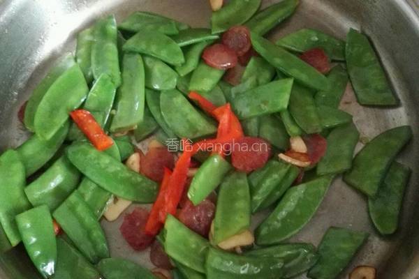 腊味荷兰豆的做法图解11
