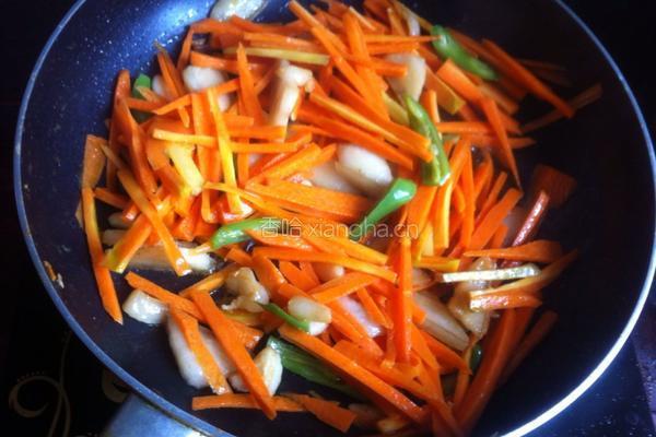 胡萝卜炒肉的做法图解5