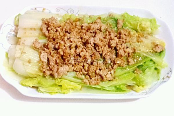 蒜蓉肉汁灼白菜的做法图解11