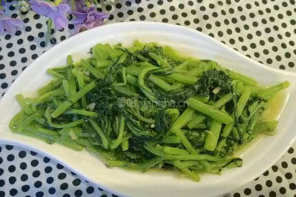 蒜蓉青蒿的做法图解8