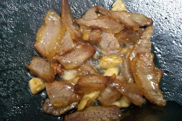 腊肉炒芥兰的做法图解9