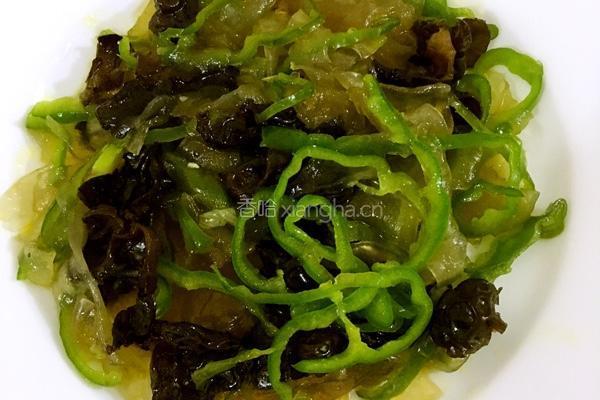 青椒木耳炒粉皮的做法图解9
