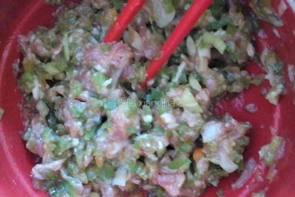 青椒肉饼的做法图解4