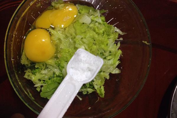 生菜煎饼的做法图解2