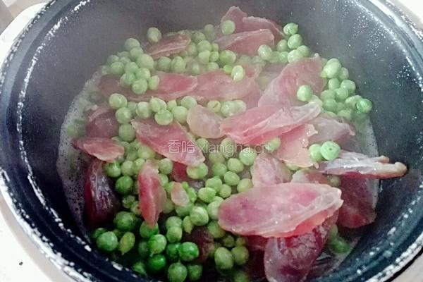 腊肠豌豆饭的做法图解9