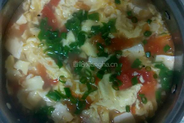 西红柿鸡蛋豆腐汤