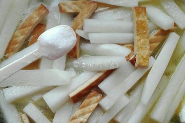 豆腐干炒白萝卜的做法图解9