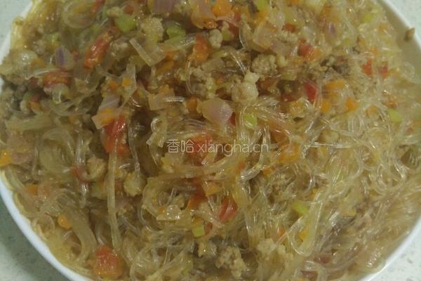 肉末炒绿豆粉丝