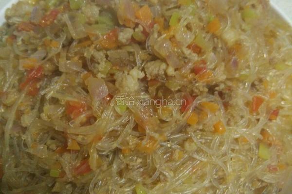 肉末炒绿豆粉丝的做法图解8