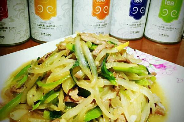 萝卜芥菜丝炒肉的做法图解5