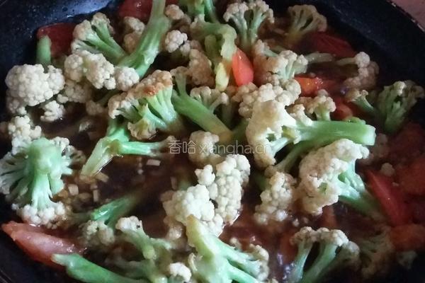 西红柿炒菜花的做法图解6