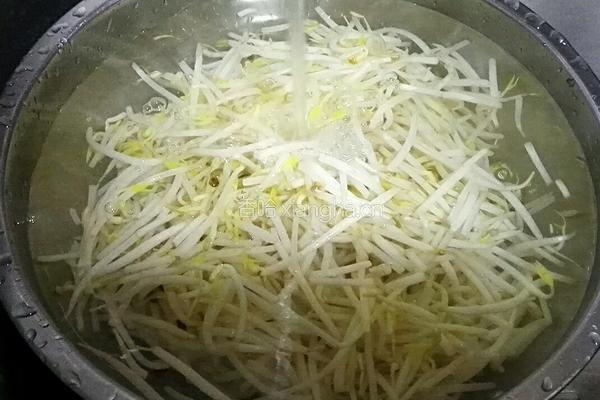 凉拌绿豆芽的做法图解2
