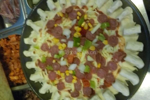 花边烤肠披萨的做法图解5