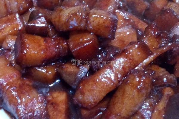 腐乳杏鲍菇红烧肉的做法图解7