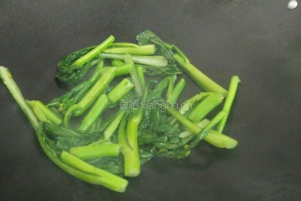 蒜蓉油菜花的做法图解3
