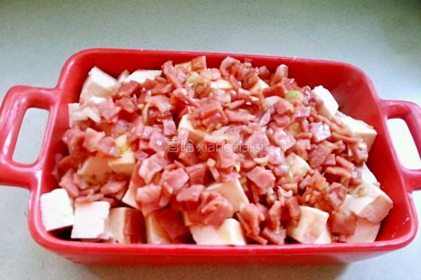 培根蒸豆腐的做法图解5