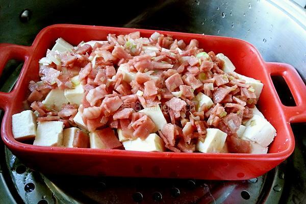 培根蒸豆腐的做法图解6