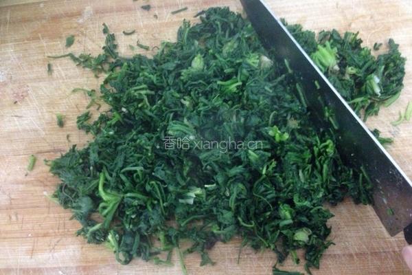 荠菜鸡蛋发面饼的做法图解4