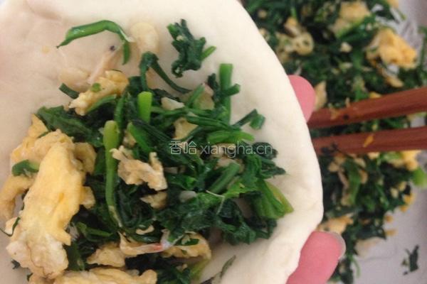 荠菜鸡蛋发面饼的做法图解6