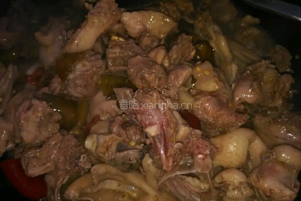 槽辣椒炒鸭子的做法图解6