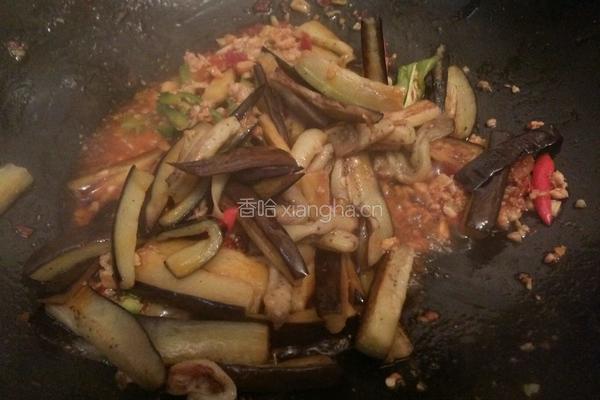 肉沫炒茄条的做法图解8