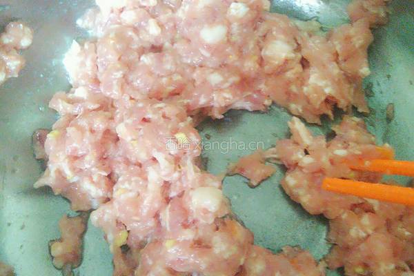 玉萝卜菇肉饺的做法图解4