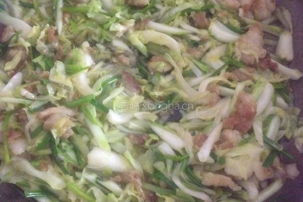 荞头包菜饭的做法图解13