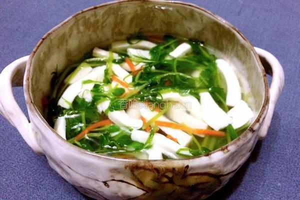 清清白白——豌豆苗豆腐汤的做法图解8