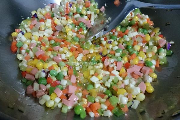 彩虹炒饭的做法图解13