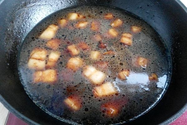 红烧肉炖干豆角的做法图解7
