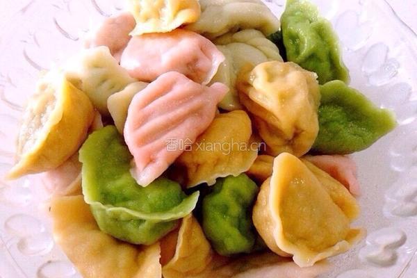 肉三鲜五彩饺子的做法图解10