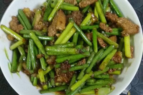 蒜苔炒牛肉的做法图解7