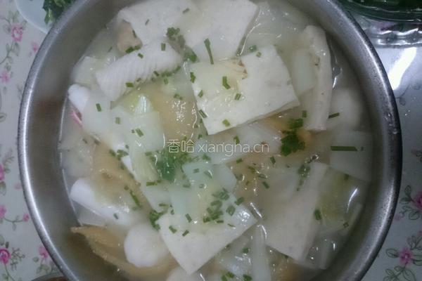 白菜鱼丸汤的做法图解6