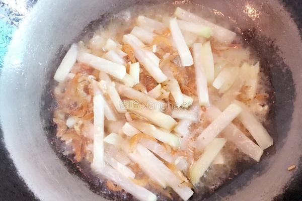 蒜蓉虾米炒芥菜头的做法图解10