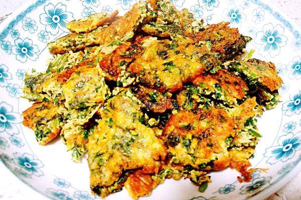香菜鹅蛋饼(冬至偏方)的做法图解6