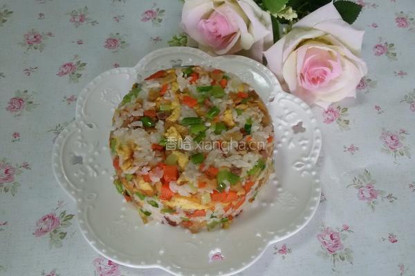 萝卜干香肠炒饭的做法图解10