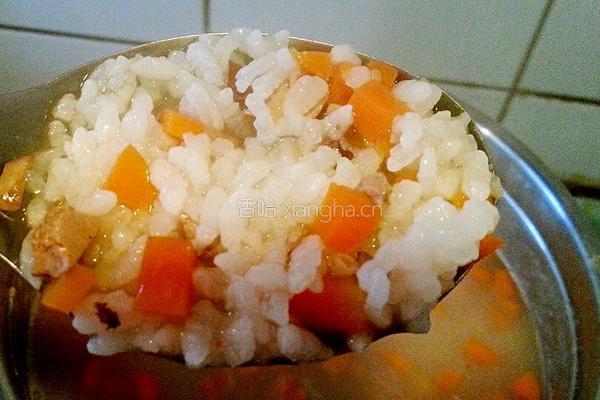 胡萝卜菠菜鸡肝粥的做法图解7
