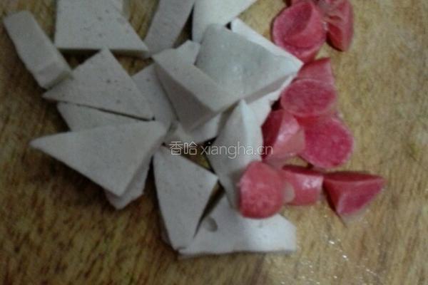 韭菜炒土豆丝千叶豆腐小肠的做法图解4